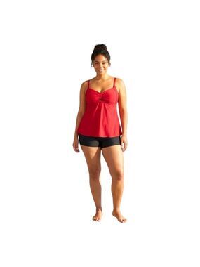 Septangle Red Tankini Swim Set w/ Shorts NWT Size 20W